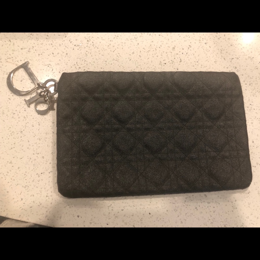 Christian Dior Quilted Canvas Panarea Clutch